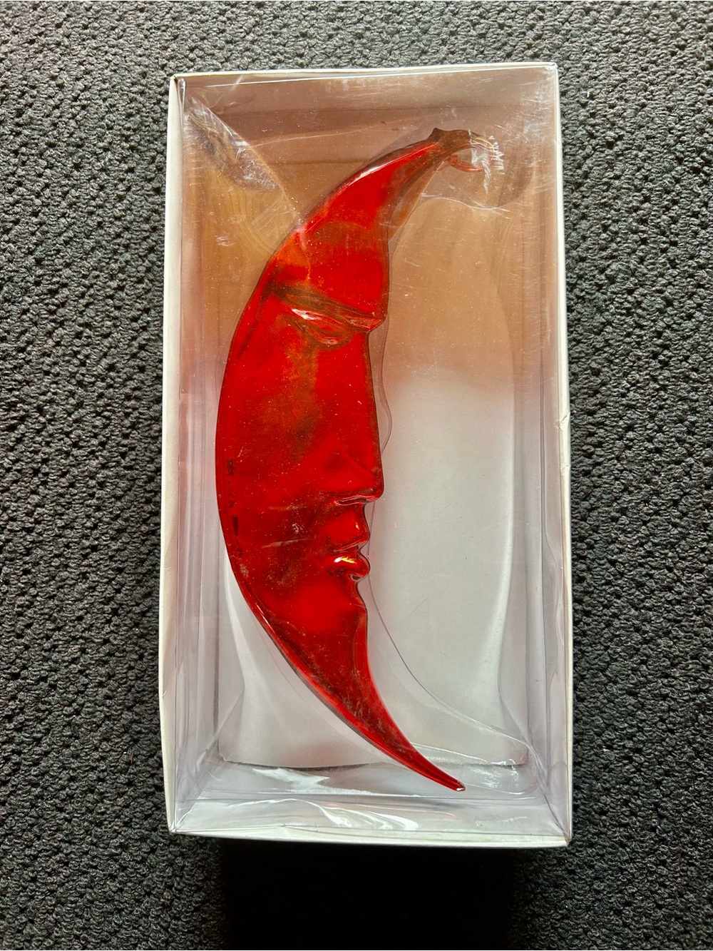 Department 56 Hand blown Red Mercury Glass Moon 🌙 Ornament